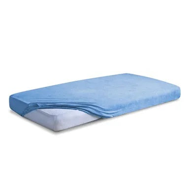 Matex, fitted terry sheet, blue, 90x200 cm