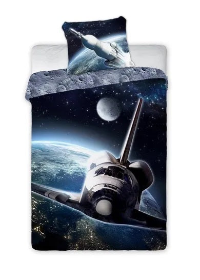 Space, Rocket, 2-piece bedding set, 160x200 cm