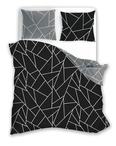 Milagro Verde, Geometry, 2-piece bedding set, premium cotton satin, 140x200 cm