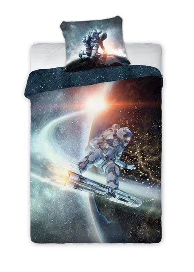 Space, Cosmonaut, 2-piece bedding set, 140x200 cm