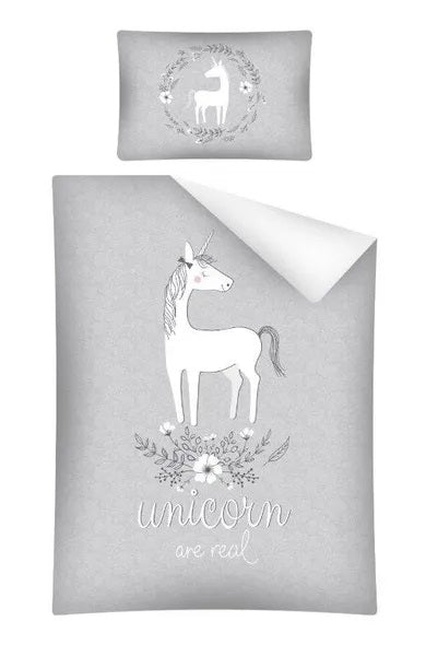 Unicorn, 2-piece bedding set, ash, 100x135 cm