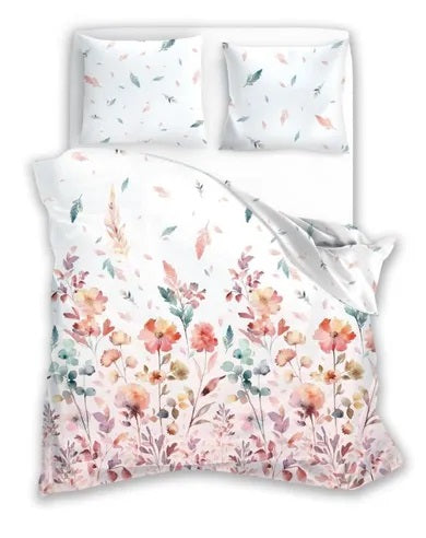 Milagro Verde, Floral Paradise, 2-piece bedding set, premium cotton satin, 140x200 cm