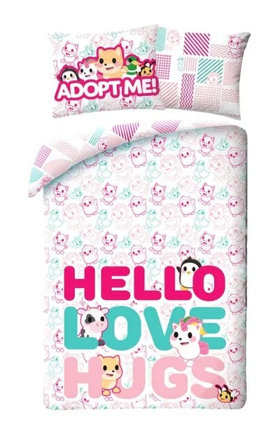 Adopt Me, 2-piece cotton bedding set, 140x200 cm