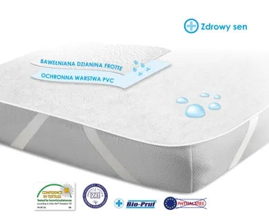 Matex, terry cloth hygienic mat, rubberized, white, 80x200 cm