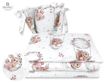 MimiNu, Lili, 3-piece bedding set, powder pink, 135x100 cm