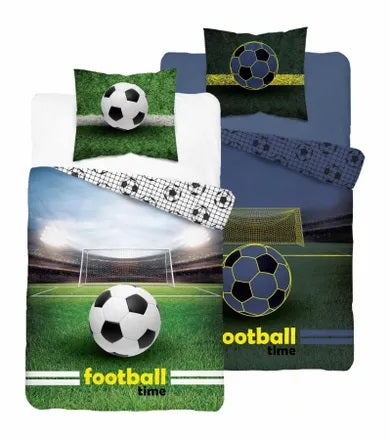 Football, 2-piece bedding, glow in the dark, 160x200 cm