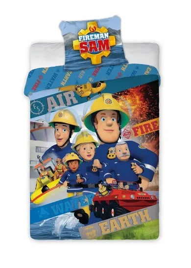 Fireman Sam, Four Elements, 2-piece bedding set, 140x200 cm