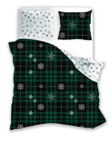 Nordic, Stars and Snowflakes, 2-piece Christmas bedding set, 140x200 cm