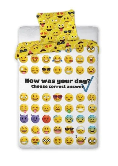 Emoji, 2-piece bedding set, 140x200 cm