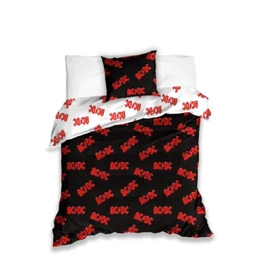 ACDC, cotton bedding set, 140x200+70x90 cm