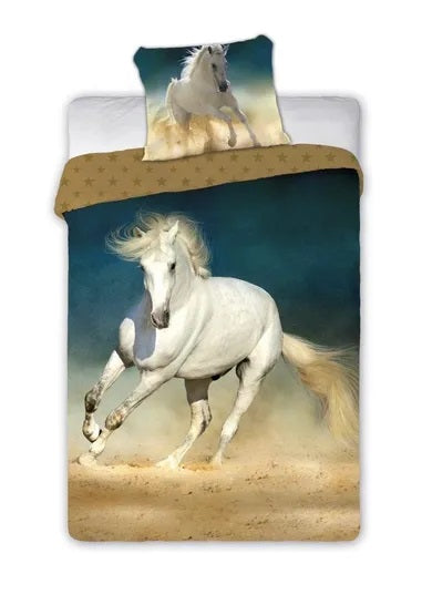 White Horse, 2-piece bedding set, 140x200 cm