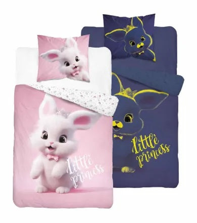 Rabbit, 2-piece bedding, glow in the dark, 140x200 cm