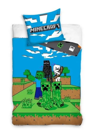 Minecraft, 2-piece cotton bedding set, 140x200 cm