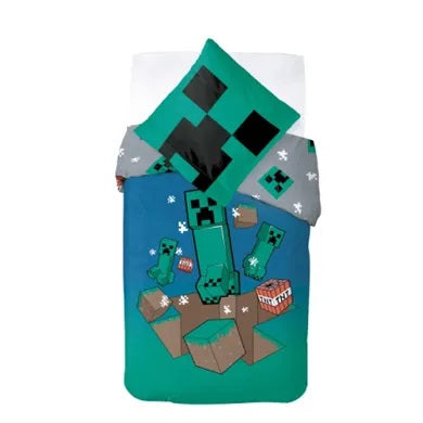 Minecraft, 2-piece cotton bedding set, 160x200 cm