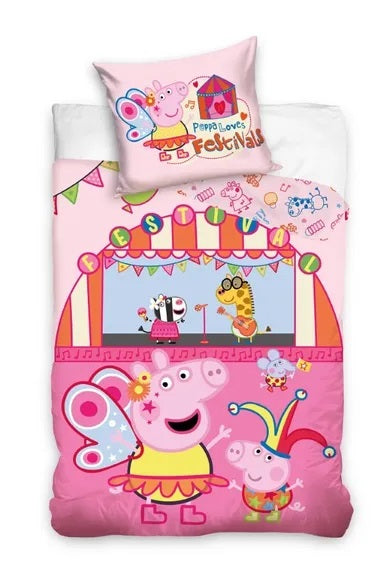 Peppa Pig, 2-piece cotton bedding set, 160x200 cm