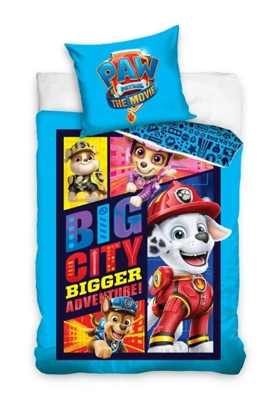 Paw Patrol, renforce cotton bedding set, 160x200+70x80 cm