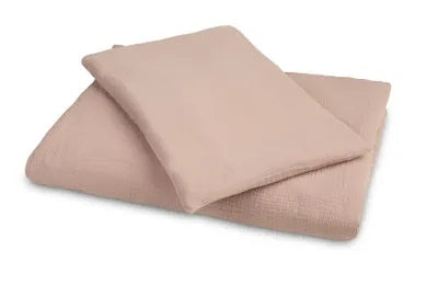 Sensillo, 2-piece muslin bedding set, dirty pink, 100x135 cm