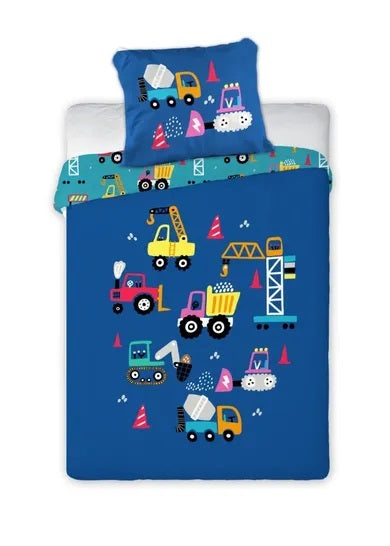 Cuddles, Vehicles, 2-piece cotton bedding set, 100x135 cm