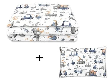 MimiNu, Blue Cars, 3-piece bedding set, 100x135 cm