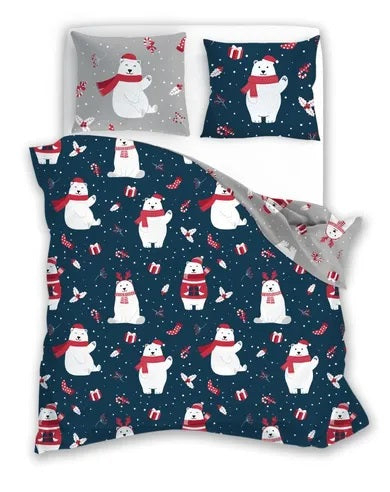 Scandic, Polar Bears, 2-piece Christmas bedding set, 140x200 cm