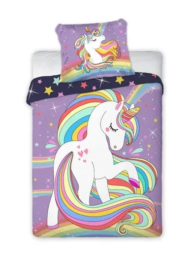 Cuddles, Unicorn, 2-piece cotton bedding set, 100x135 cm