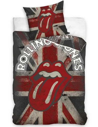 Carbotex, The Rolling Stones, 2-piece bedding set, white, 160x200 cm