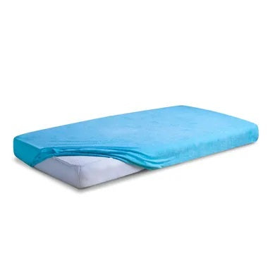 Matex, fitted terry sheet, turquoise, 90x200 cm