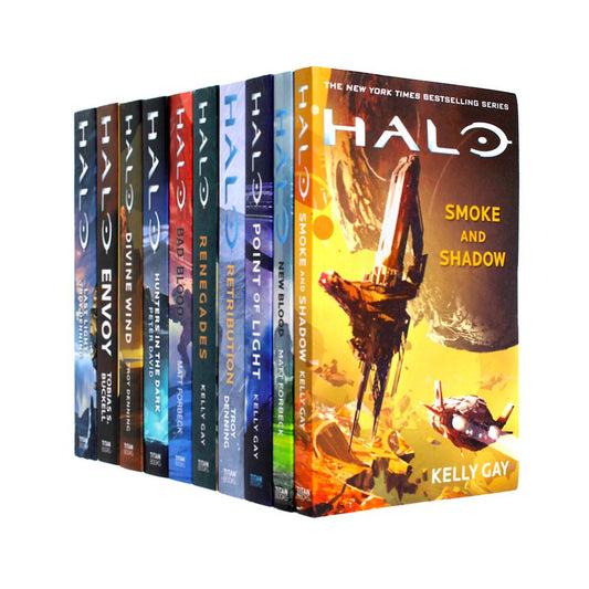 Halo Collection 10 Books Set (Hunters in the Dark, Last Light, New Blood, Envoy, Retribution, Smoke and Shadow, Bad Blood, Renegades, Point of Light & Divine Wind)