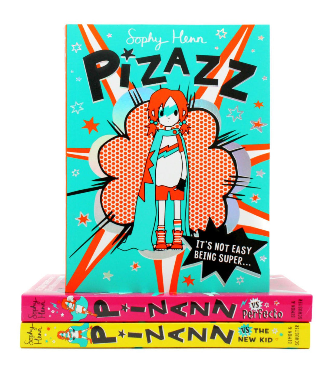 Pizazz Series The Super Awesome New Superhero 3 Books Collection Set By Sophy Henn(Pizazz, Pizazz vs The New Kid & Pizazz vs Perfecto