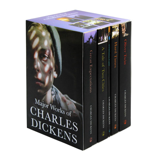 Major Works of Charles Dickens 5 Books Collection Boxed Set (Great Expectations, A Tale of Two Cities, A Christmas Carol, Hard Times & Oliver Twist)