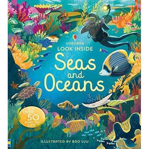 Σετ βιβλίων Usborne Look Inside Collection 6 - Space, Animal Homes, Our World, Seas and Oceans, Jungle, Nature