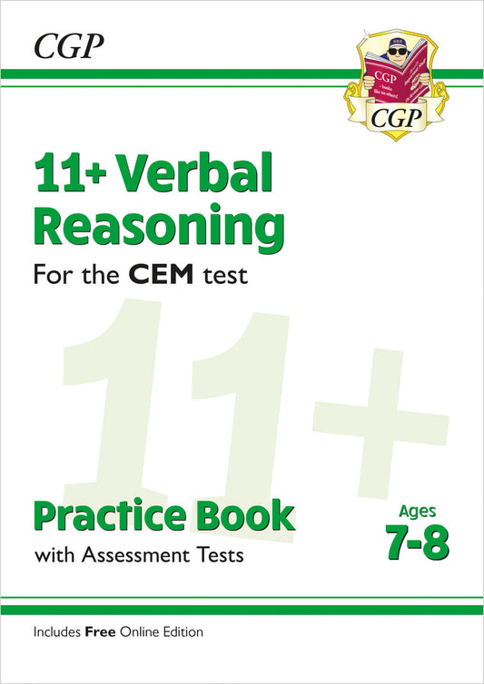 11+ CEM Verbal Reasoning Practice Book & Assessment Tests - Ages 7-8 (with Online Edition)