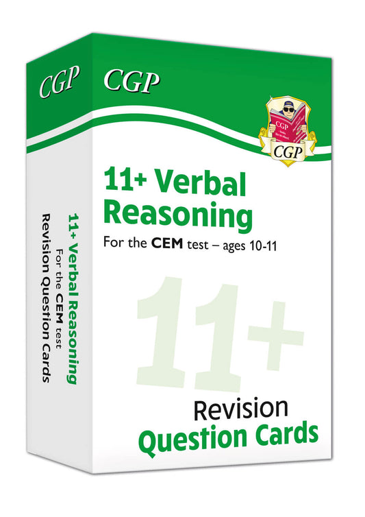 11+ CEM Verbal Reasoning Revision Question Cards - Ages 10-11