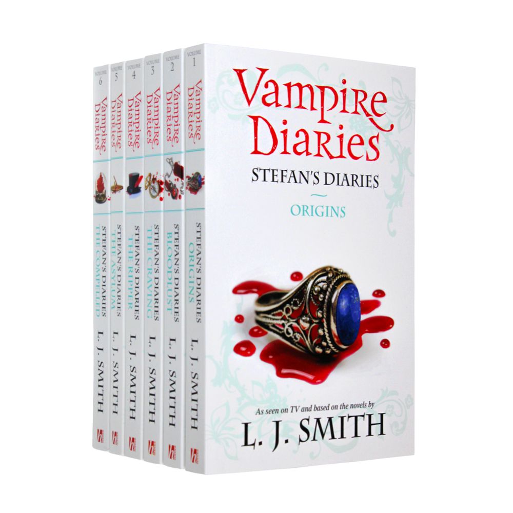 The Complete Collection The Vampire Diaries: Stefan's Diaries 1-6 Books Box Set By LJ Smith (Origins, Bloodlust, The Craving, The Ripper, The Asylum &amp; The Compelled)